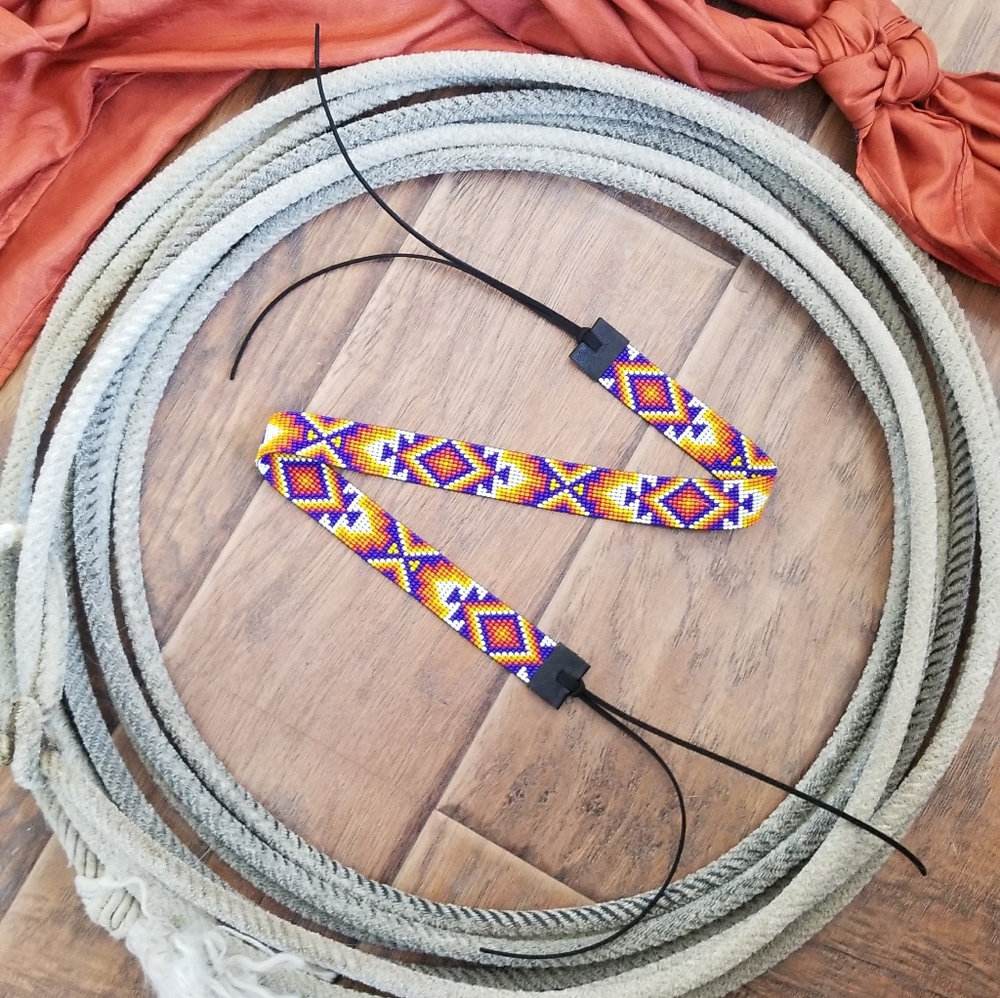 *SOLD* Handmade Beaded Hat Band